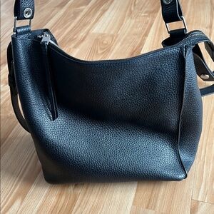 AllSaints  Leather Tote shoulder Black Big  hobo bag